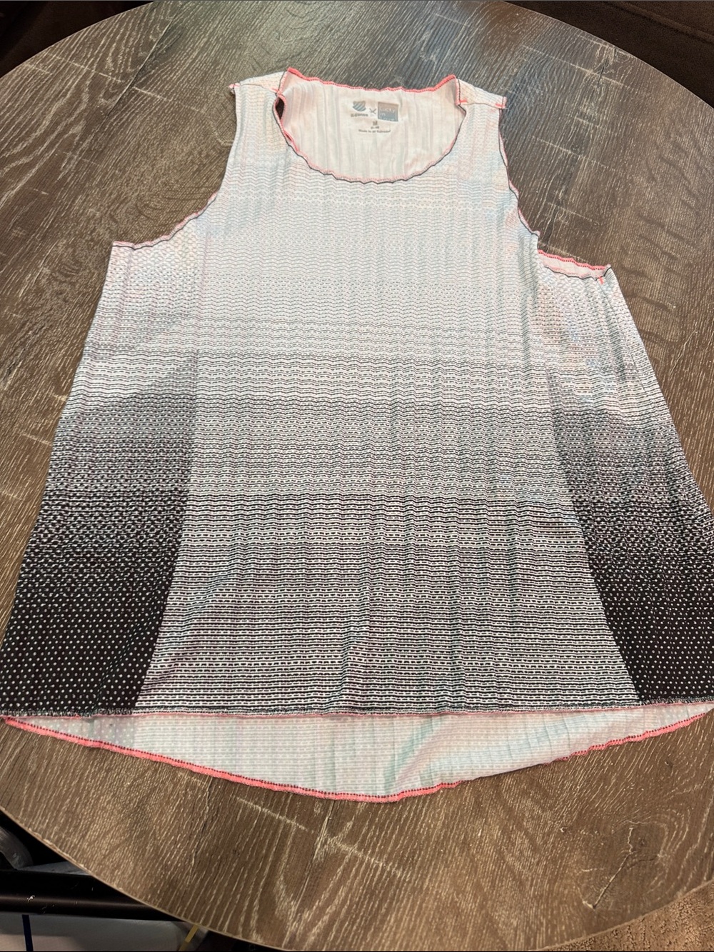 Lucky in Love Pink to Black Ombre Performance Tank